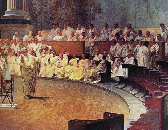 Orador en el senado romano
